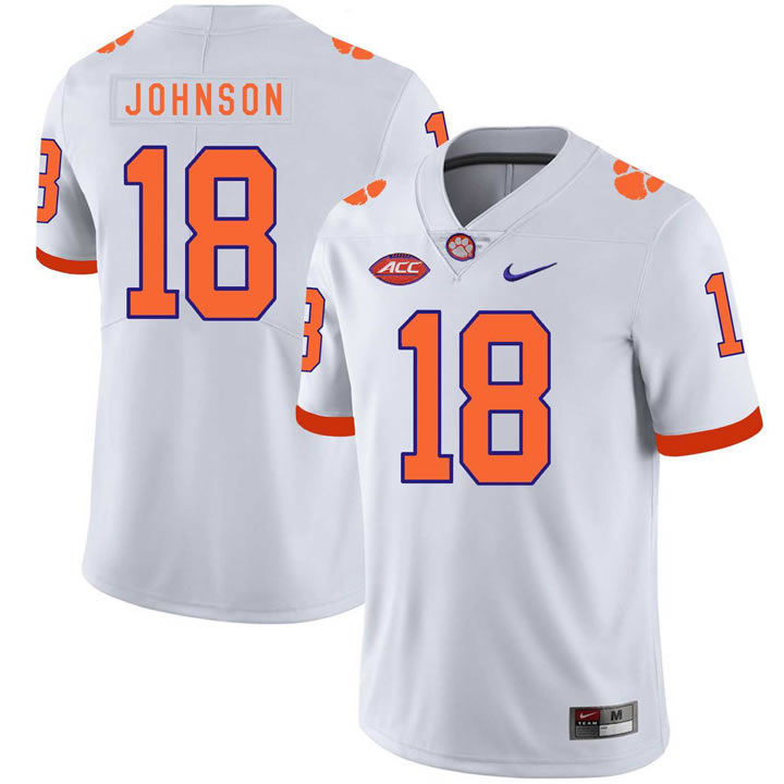 Clemson Tigers 18 Jadar Johnson White Nike College Football Jersey Dzhi,We sell and wholesale Clemson Tigers 18 Jadar Johnson White Nike College Football Jersey Dzhi on line form chian!